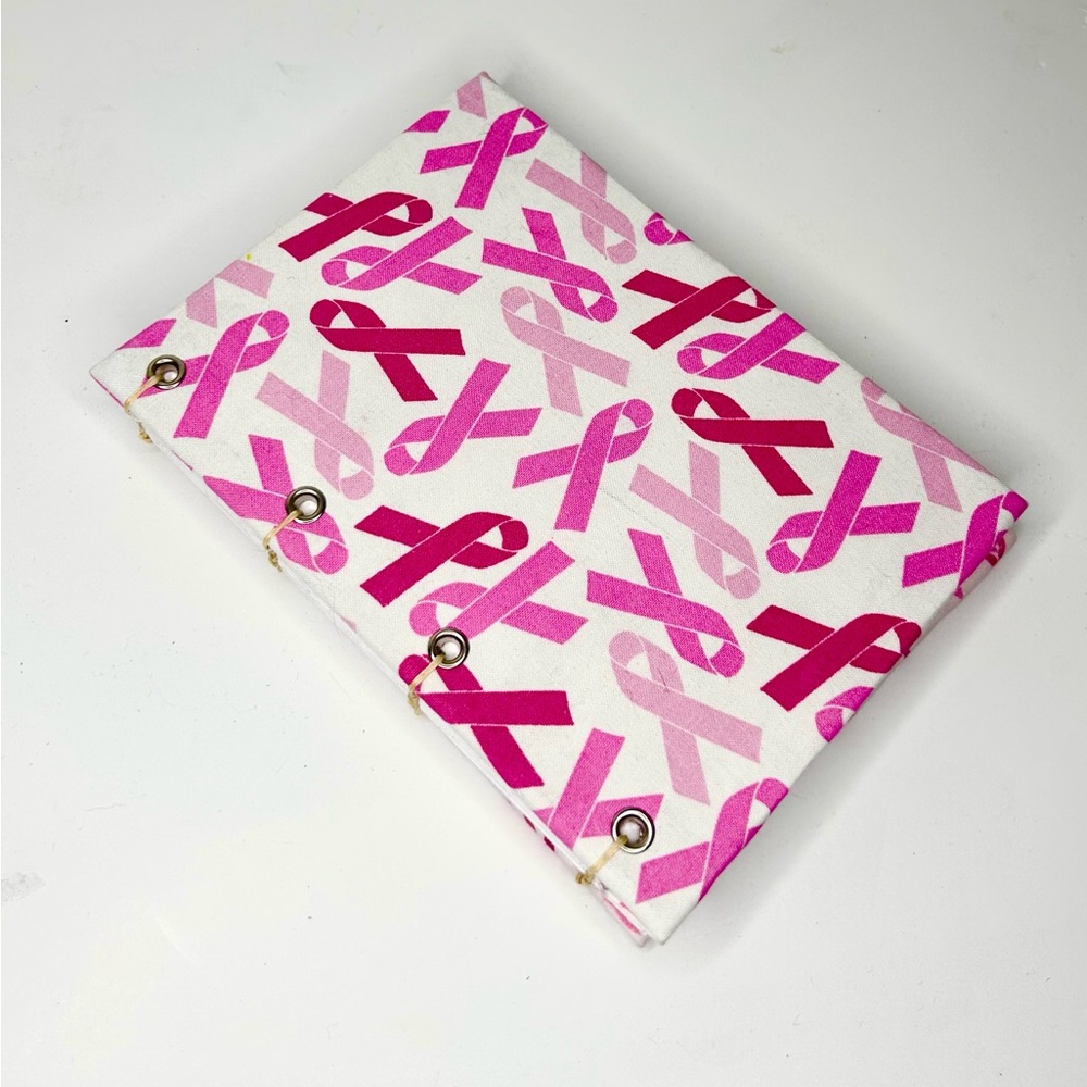 Ready-to-ship Breast Cancer Pink Ribbon Floral Notebook